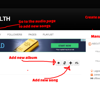 how to add new audio-account